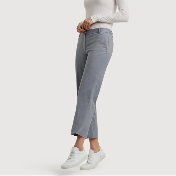 Kit and Ace Wool Cropped Straight Leg Trousers